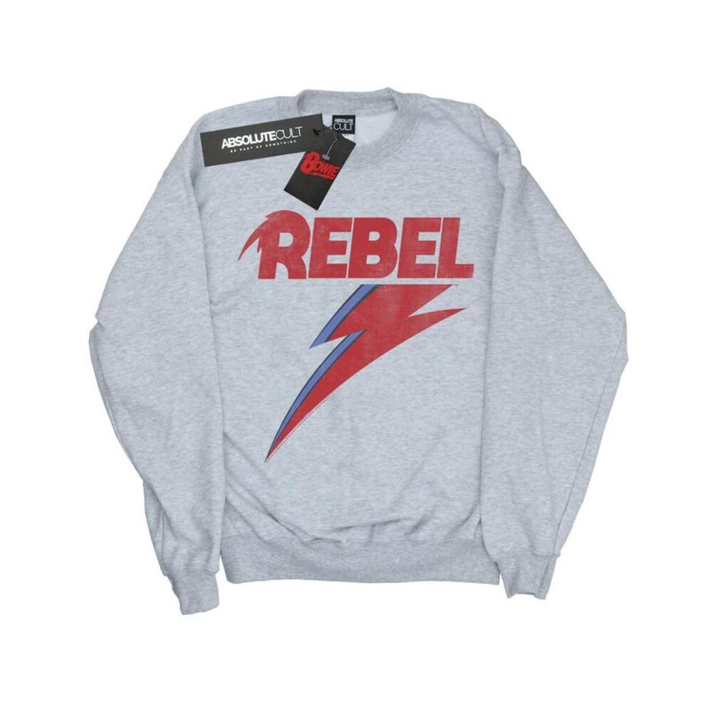 David Bowie Boys Distressed Rebel Sweatshirt / Sports Grey
